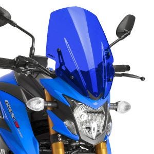 Nakedbike-Scheibe passend für Suzuki GSX-S 750 17-21 blau Windschild Puig New Generation Touring 9436A