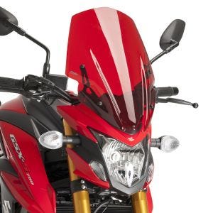 Nakedbike-Scheibe passend für Suzuki GSX-S 750 17-21 rot Windschild Puig New Generation Touring 9436R