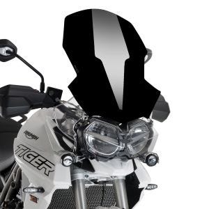 Tourenscheibe passend für Triumph Tiger 800 XC / XR 18-19 schwarz Windschutzscheibe Puig 9656N