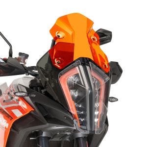Pare-brise sport compatible avec KTM 1290 Super Aventure R / S 17 Puig 9716T Bulle orange 