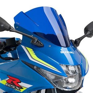Racingscheibe passend für Suzuki GSX-R 125 17-21 blau Verkleidungsscheibe Puig 9721A