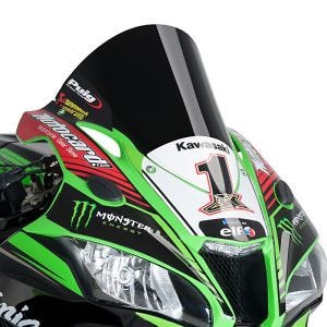 Racingscheibe R passend für Kawasaki ZX-10R / ZX-10RR 16-24 schwarz Verkleidungsscheibe Puig 9849N