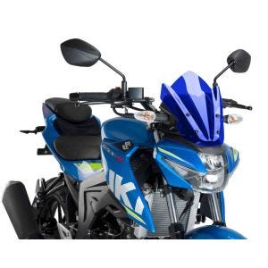 Pare-brise compatible avec Suzuki GSX-S 125 17-21 bleu Puig NG Sport