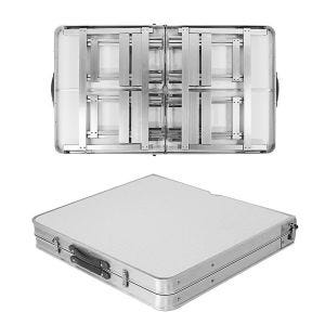 Campingtisch klappbar Aluminium Vanit ME57 Klapptisch tragbar höhenverstellbar silber DPL1 NEW
