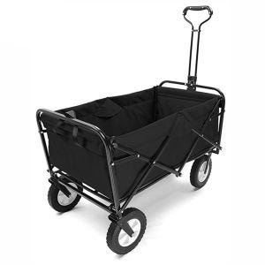 Chariot à bras avec cadre en acier pliable Chariot à bras Divit chariot de jardin pliable ME69 noir