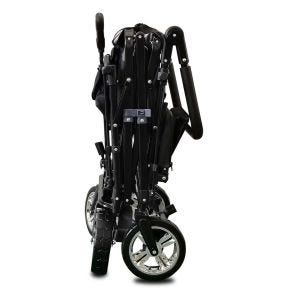 Chariot à bras avec toit pliable Divit chariot de transport chariot de jardin pliable acier ME70 noir DPL3