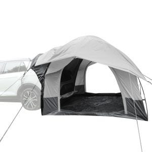 Heckzelt Auto 1-2 Personen Vanit Vorzelt Auto Zelt Kuppelzelt freistehend ME64 grau