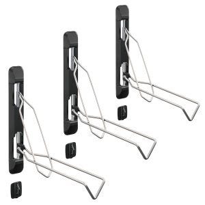 Set 3x Support mural compatible avec vélo pivotant Cranit lève-vélo compatible avec largeur de pneu 54-70mm ME84 noir