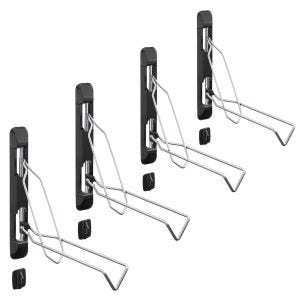 Set 4x Support mural compatible avec vélo pivotant Cranit lève-vélo compatible avec largeur de pneu 54-70mm ME84 noir