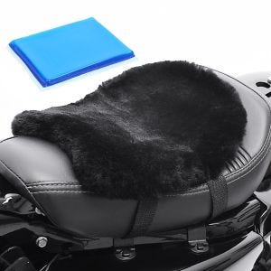 Motorrad Lammfell Sitzkissen mit Gelpad Tourtecs LG14 Komfortkissen 32 x 27 cm