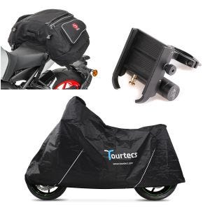 Motorrad Handyhalterung SH2 Set mit Hecktasche X50 und Abdeckplane Gr. L Tourtecs_1