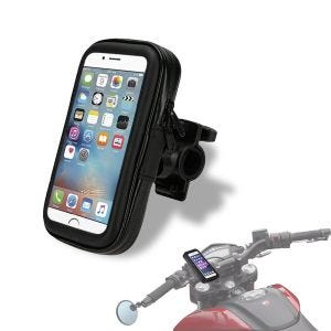 Support smartphone SH10 Sacoche téléphone 6,3" compatible avec guidon moto