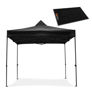 Set Rennzelt 3x3m faltbar mit Werkstattmatte GM2 190x80cm Tourtecs schwarz_1