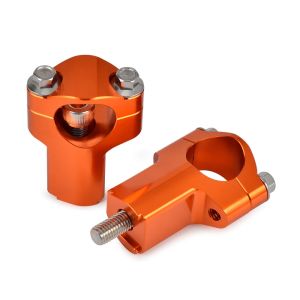 Rehausseurs de guidon 28mm compatible avec Motocross, Enduro Riser 52mm Tourtecs MX1 orange