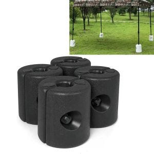4x Poids compatible avec pavillon Tourtecs PG2 Pieds compatible avec pavillon Poids compatible avec les jambes compatible avec la tente Pieds lestés compatible avec la sécurité du stand noir