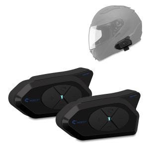 2x Intercom moto Tourtecs GoCom4 système de communication Bluetooth avec oreillette IP65l