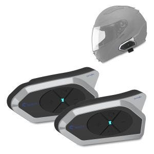 2x Intercom moto Tourtecs GoTalk4 système de communication Bluetooth avec oreillette IP65