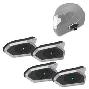 4x Intercom moto Tourtecs GoTalk4 système de communication Bluetooth avec oreillette IP65