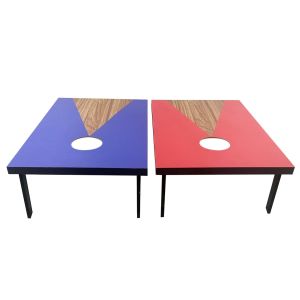 Jeu de cornhole d'extérieur Divit CS2, planches de cornhole en bois rouge/bleu DPL3 NEW