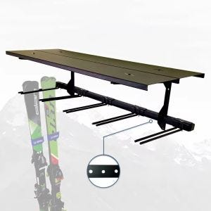 Skihalterung Wand Divit Skihalter Geräteleiste ME85 schwarz DPLI1