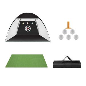 Golf Übungsnetz Divit GN1 Übungskäfig mit Kunstrasenmatte schwarz DPL2