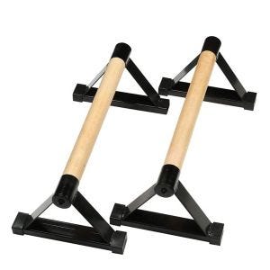Indoor Calisthenics Holz Griffe Cranit IC1 Gymnastik Parallettes schwarz DPL1