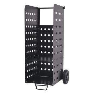 Kaminholzwagen 55 x 45 x 104cm Divit Feuerholzregal Stahl Kaminzubehör RE42 schwarz