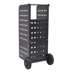 Kaminholzwagen 55 x 45 x 104cm Divit Feuerholzregal Stahl Kaminzubehör RE42 schwarz DPL1