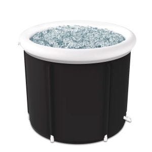 Eisbad aufblasbar Cranit EB14 PVC Eistonne tragbar 75 x 75 cm schwarz
