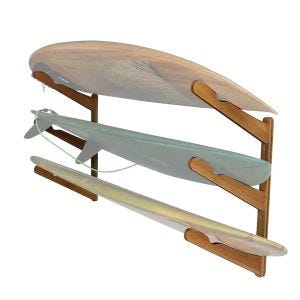Bambus Surfbrett Halterung BH7 Cranit Snowboard / Ski Wandhalterung