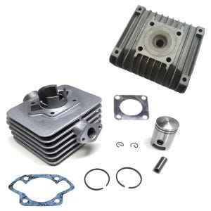 Set cylindre 50cc avec piston et culasse compatible avec Simson S51 S53 SR50 Schwalbe KR51/2 Craftride ZK14