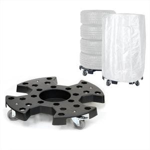 Planche à roulettes RR1 Divit chariot à pneus / manoeuvre pneu compatible avec le transport de pneus DPL1