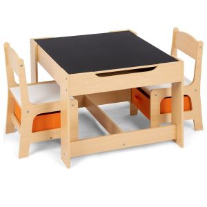 3 teilige Kindersitzgruppe aus Holz KG1 Divit Kinder Tischgruppe mit 2 Stühlen
