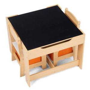 3 teilige Kindersitzgruppe aus Holz KG1 Divit Kinder Tischgruppe mit 2 Stühlen DPL1