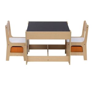 3 teilige Kindersitzgruppe aus Holz KG1 Divit Kinder Tischgruppe mit 2 Stühlen DPL2