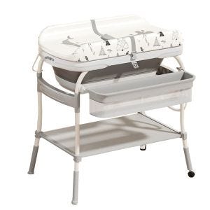 Baignoire / table à langer bébé BW2 Divit Set baignoire 2 en 1 avec matelas à langer