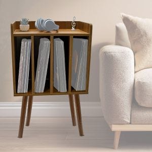 Schrank passend für Vinylplatten VP1 Divit Plattenspieler Schrank Holzoptik