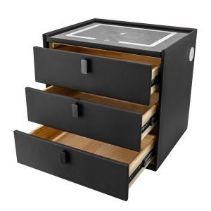 Table de chevet intelligente Table de chevet Divit NT15 avec éclairage LED et chargement sans fil DPL3