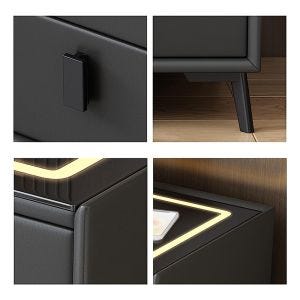 Intelligenter Nachttisch Divit NT15 Nachttisch mit 10W Lautsprechern LED Beleuchtung und Kabelloses Laden DPL1