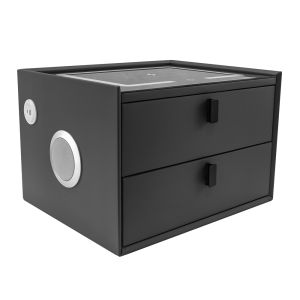 Table de chevet intelligente Table de chevet Divit NT15 avec haut-parleurs 10W, éclairage LED et recharge sans fil DPL3