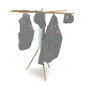 Portant à vêtements pliable Divit WS17 Séchoir à linge Porte-manteau en bambou DPL4
