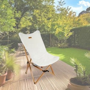 Chaise de camping CS2 Chaise pliante pliable Chaise d'extérieur moderne blanche DPL1