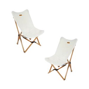 2x Chaise de camping CS2 Chaise pliante pliable Chaise d'extérieur moderne blanche