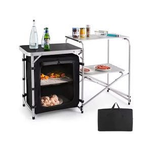 Campingküche Vanit CK12 Campingschrank Zeltschrank klappbar mit Regal 45cm x 120cm x 80cm