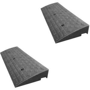 Set 2x Rampe de trottoir Vanit BR22 rampe en caoutchouc allée 100cm