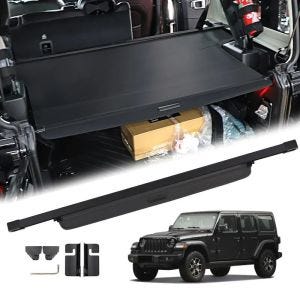 Kofferraumabdeckung passend für Jeep Wrangler JL4 Vanit LA73 Laderaum Abdeckung Abdeckrollo einziehbar DPL1