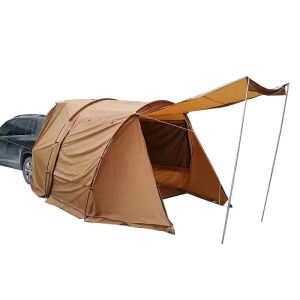 Tente de voiture arrière 5-6 personnes Vanit GI69 tente tunnel tente familiale étanche 520 x 300 x 200 cm marron