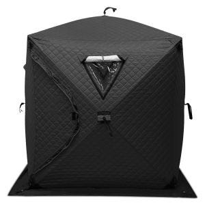 Tente de camping tente sauna 1-2 personnes étanche 180 x 180 x 210 cm GI92 noir DPLI3