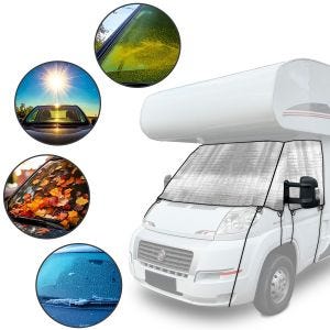 Tapis thermique extérieur camping-car compatible avec Fiat Ducato à partir de 06/2006 ME65 Vanit Couverture de pare-brise DPLN3