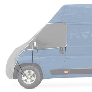 Housse de pare-brise camping-car non-tissé compatible avec Fiat Ducato 06-23 Isolation de fenêtre Vanit ME58 gris DPLN3